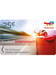 Carte cadeau carburant Jubileo TotalEnergies 25€
