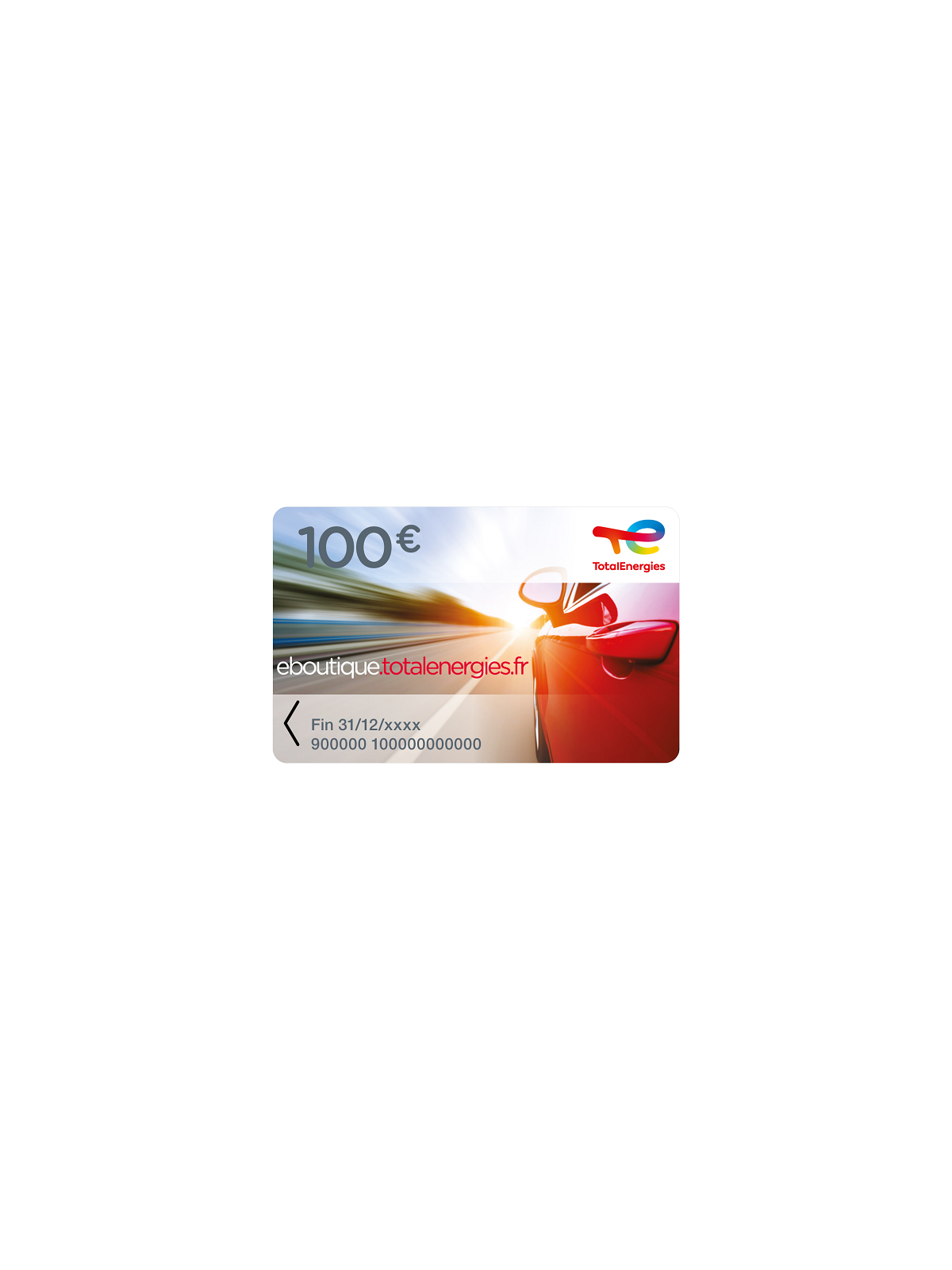 Carte cadeau carburant Jubileo TotalEnergies 100€