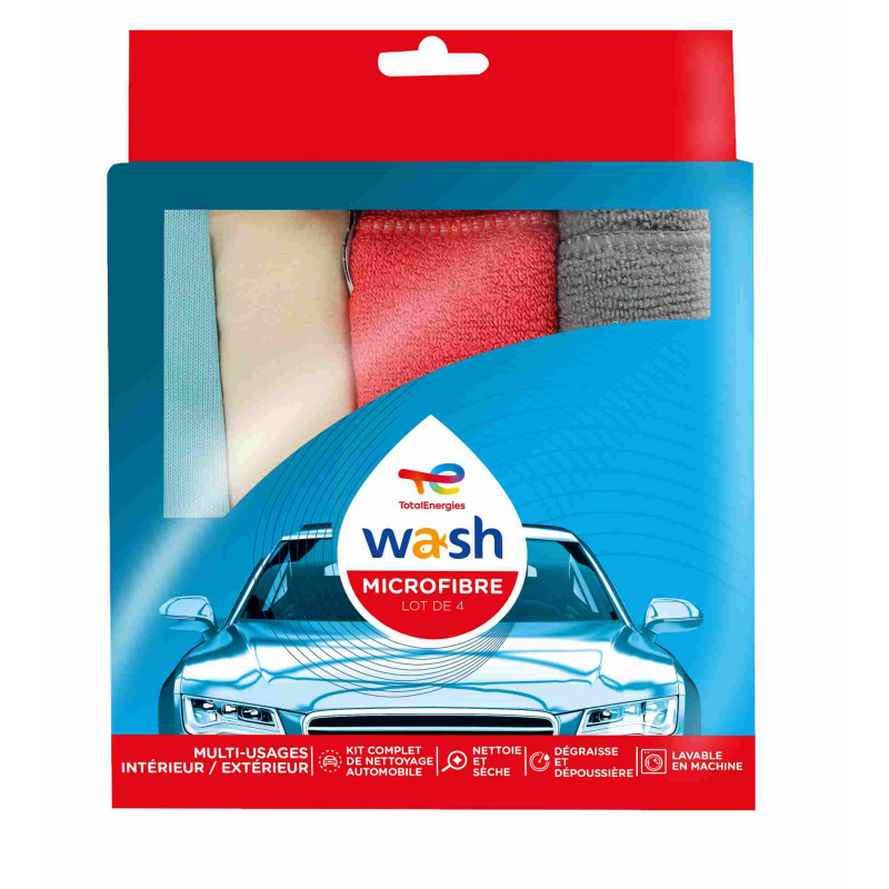Lot de 4 microfibres Wash