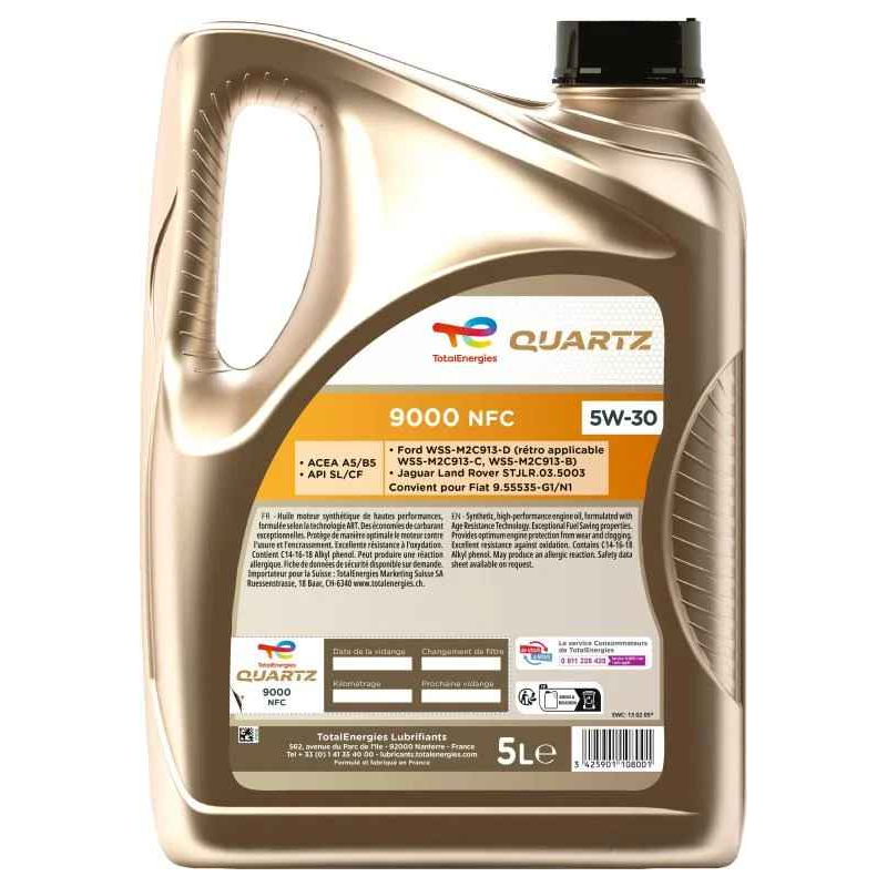 Huile moteur Quartz 9000 NFC 5W-30 5L