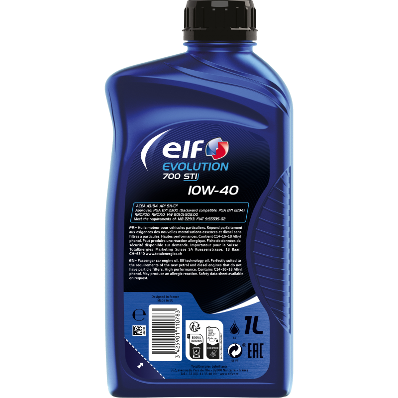 Huile moteur diesel 10W40 1L Evolution 700 STI - E-Boutique TotalEnergies
