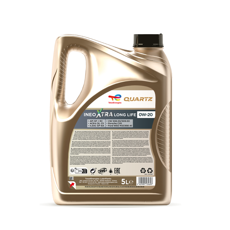 Huile moteur Quartz Ineo Xtra Long Life 0W-20 5L